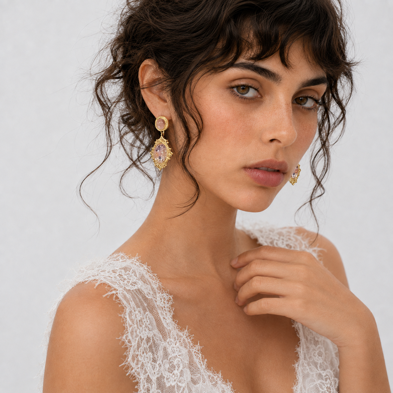 Regal Cameo Drop Earrings