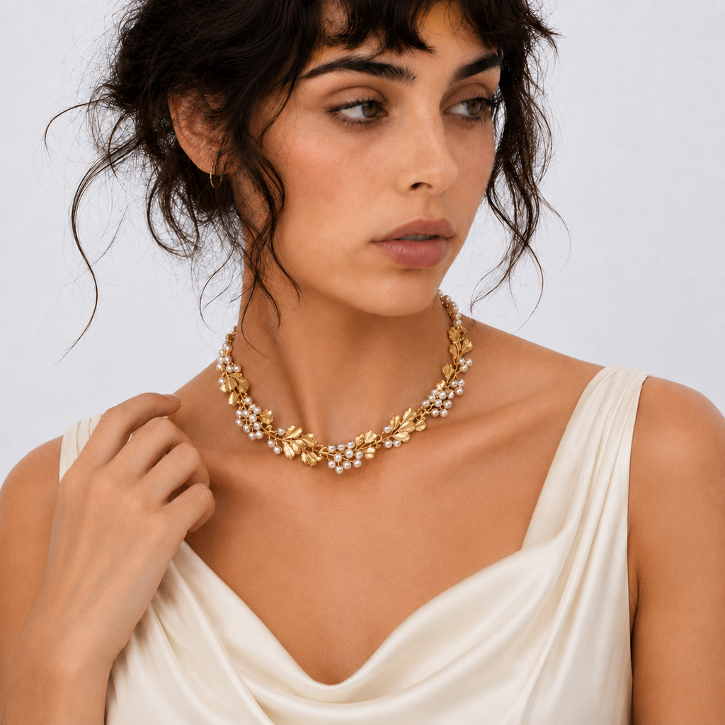 Poetic Floral Collar Necklace