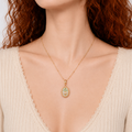 Vintage Oval Pendant Necklace