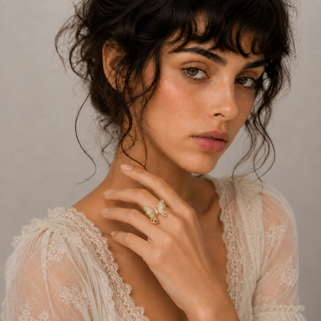 Whimsical Butterfly Statement Ring