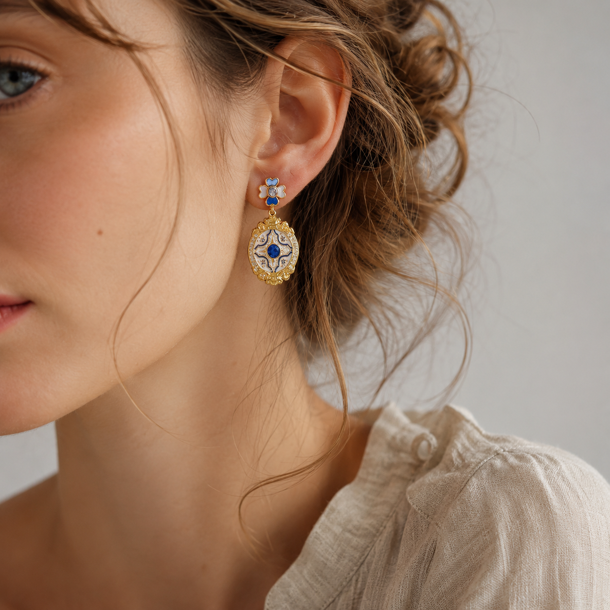 Regal Floral Drop Earrings