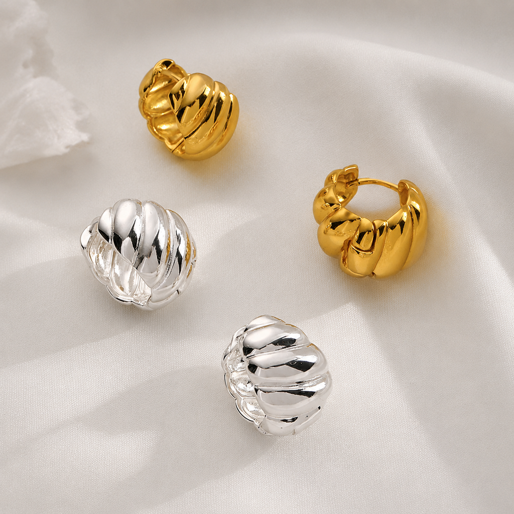 Refined Sculptural Hoop Earrings