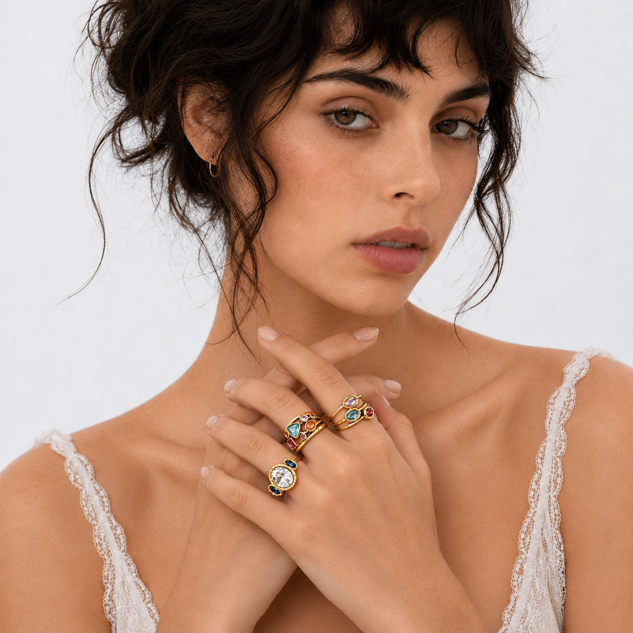 Whimsical Gemstone Statement Ring