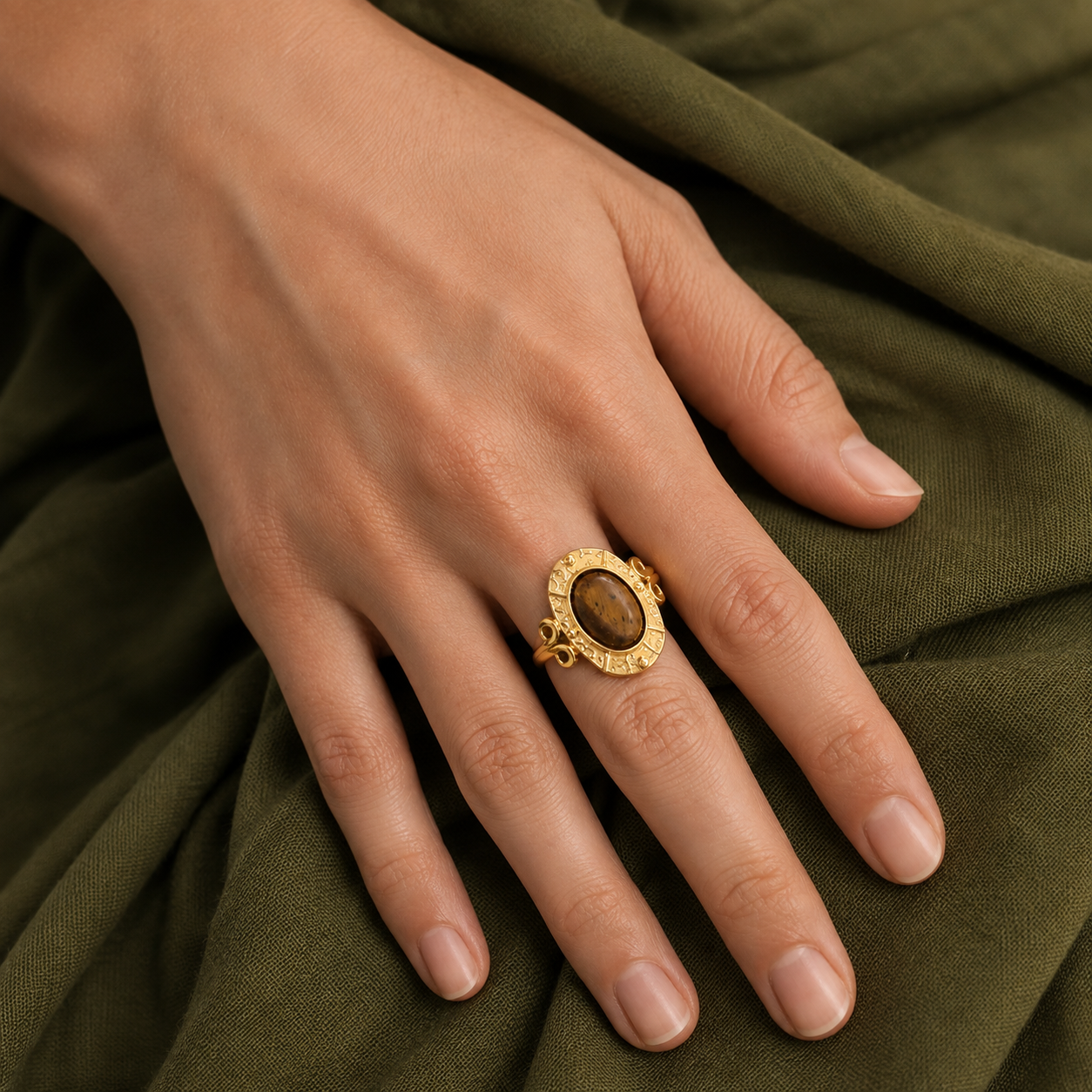 Whimsical Oval Statement Ring