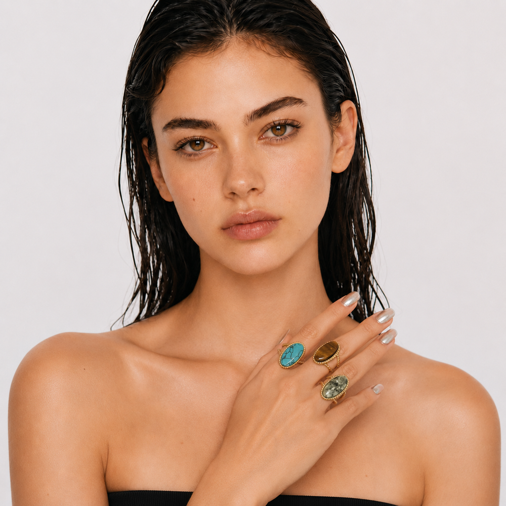 Vintage Turquoise Gem Ring