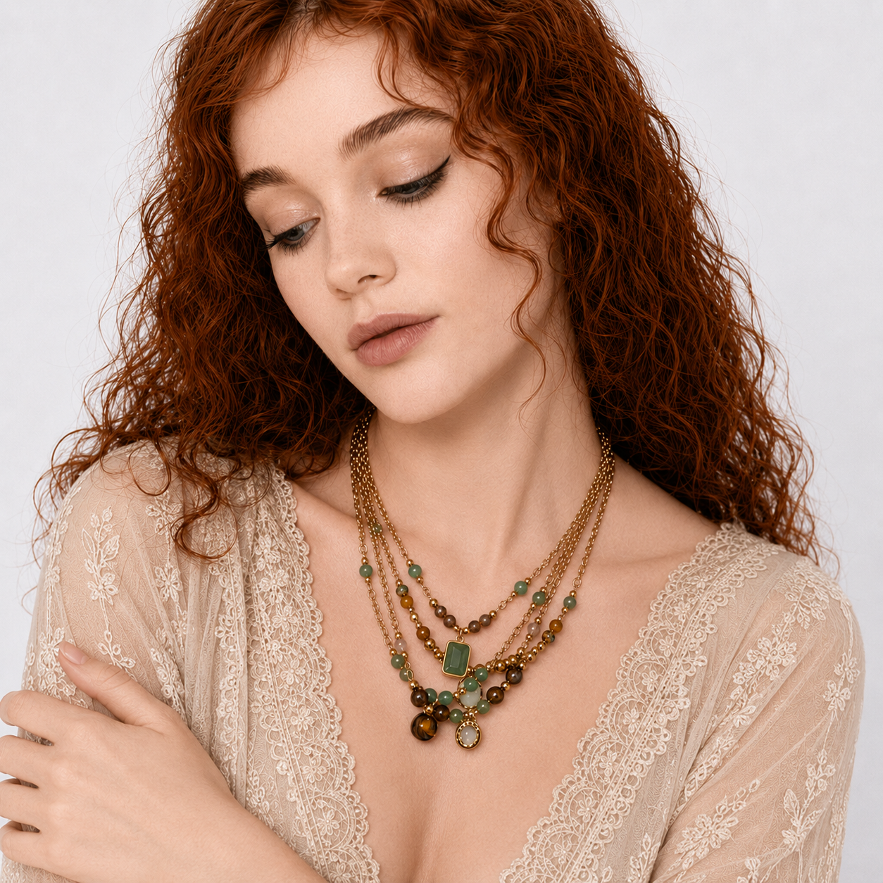 Bohemian Gem Pendant Necklace