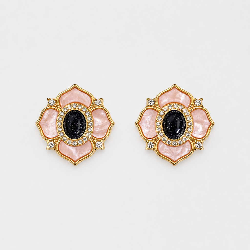 Retro Blossom Stud Earrings