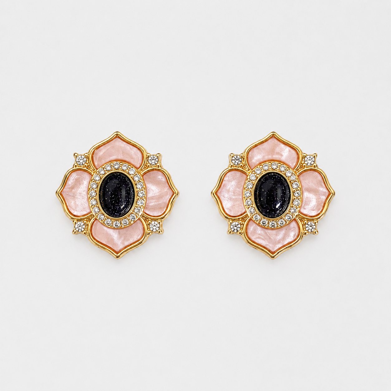 Retro Blossom Stud Earrings