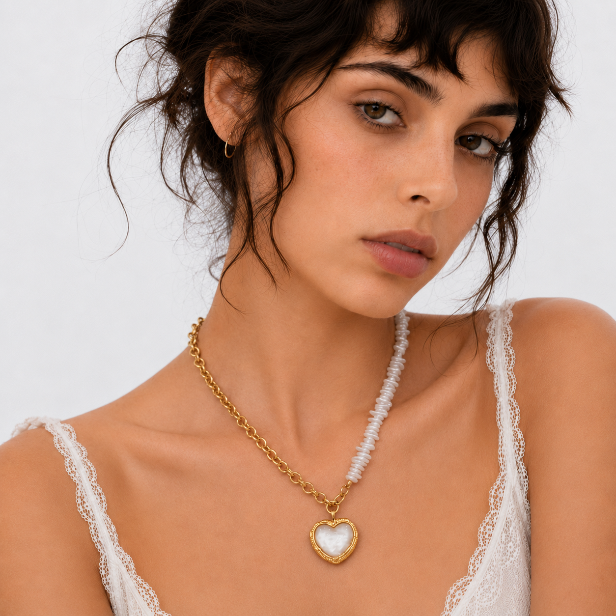Baroque Heart Pendant Necklace