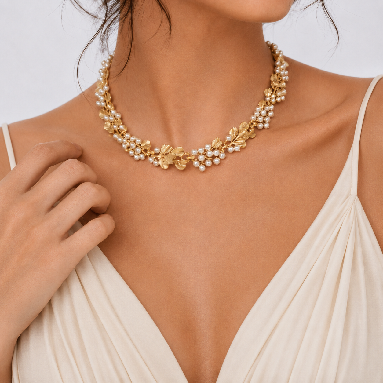 Poetic Floral Collar Necklace