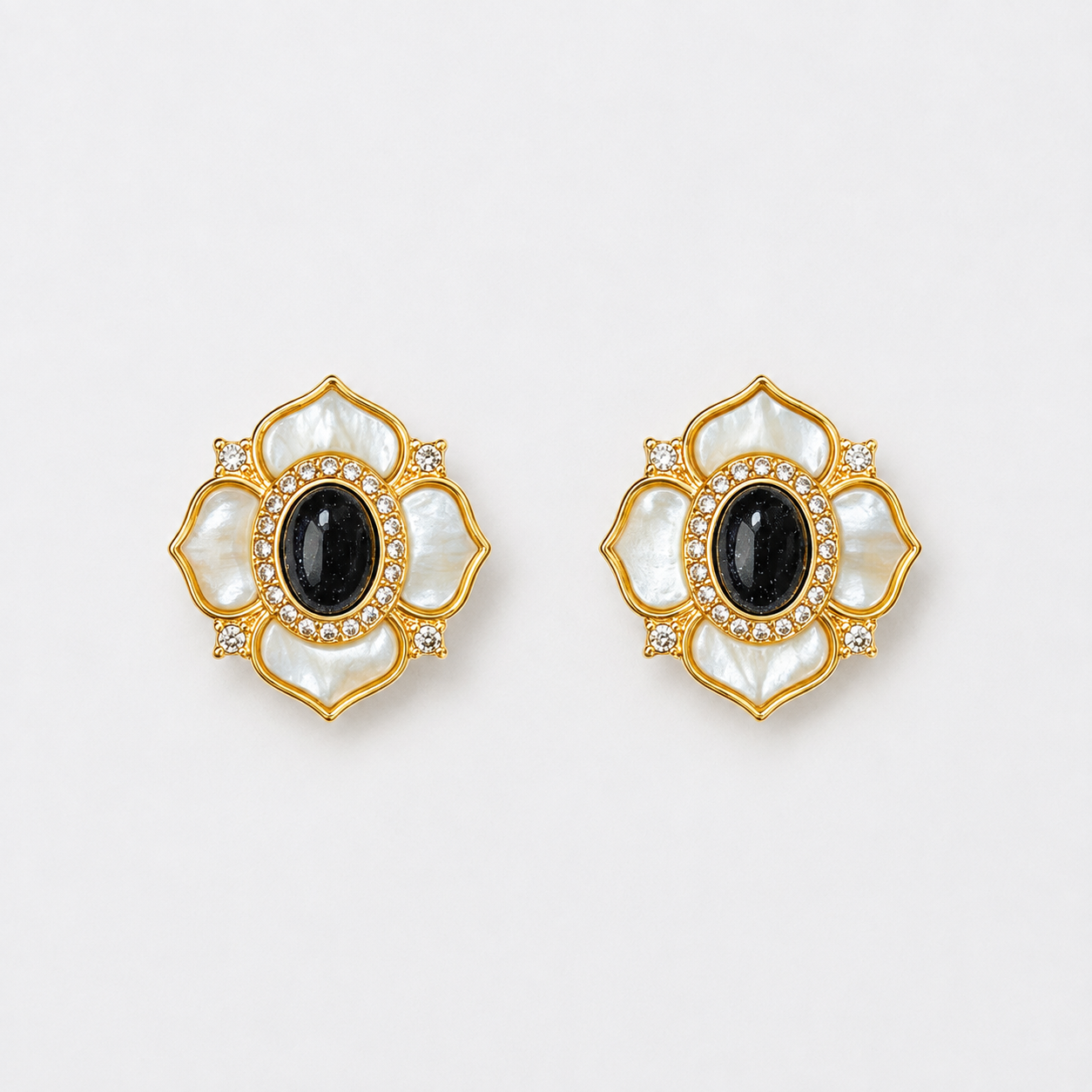 Retro Blossom Stud Earrings