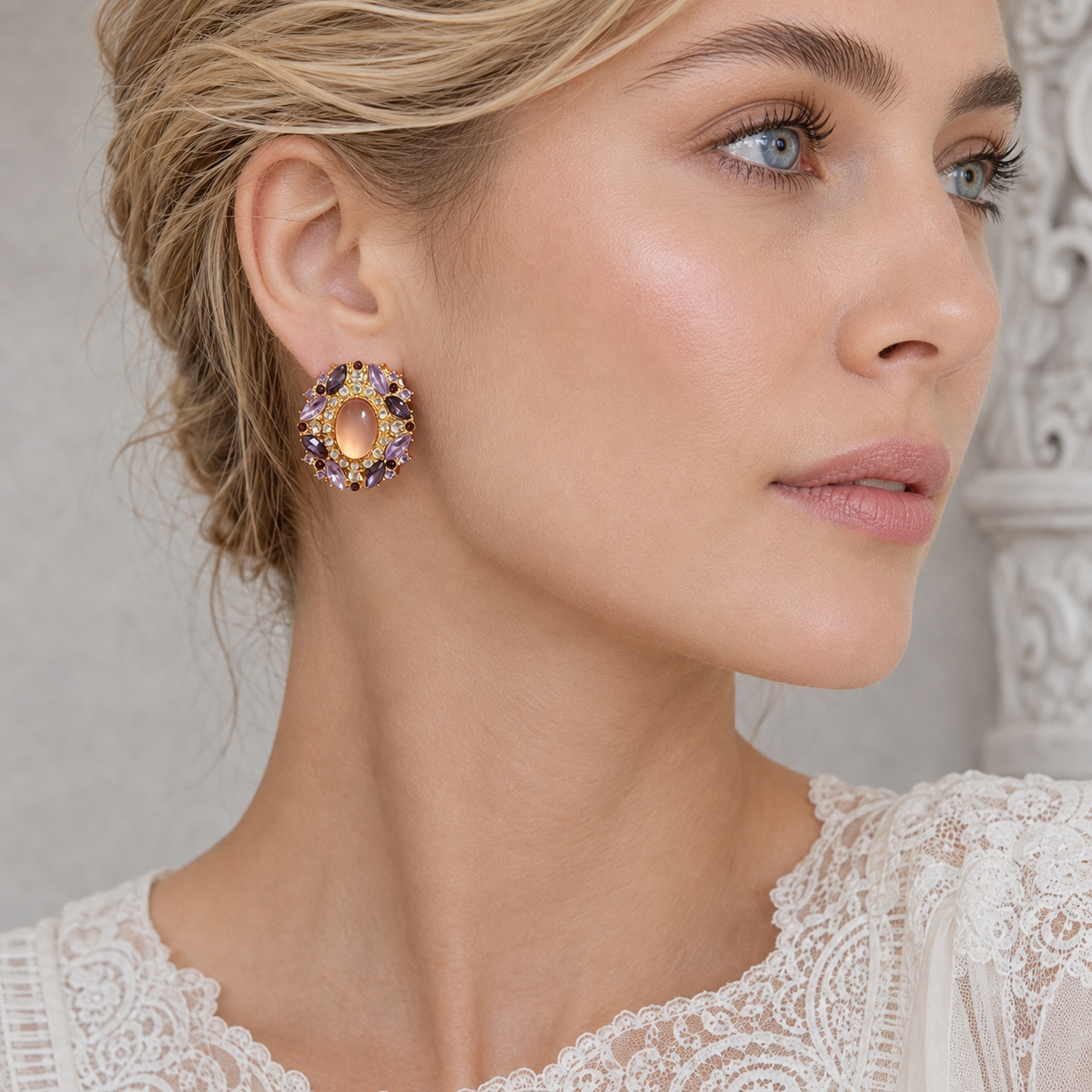 Romantic Floral Statement Earrings