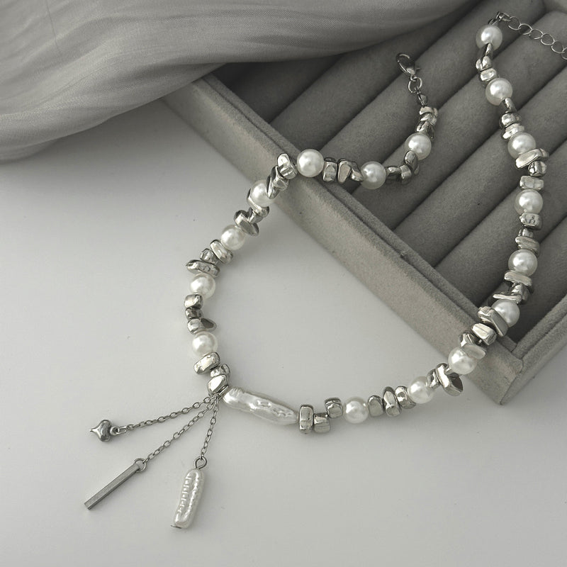 Baroque Beaded Drop Choker