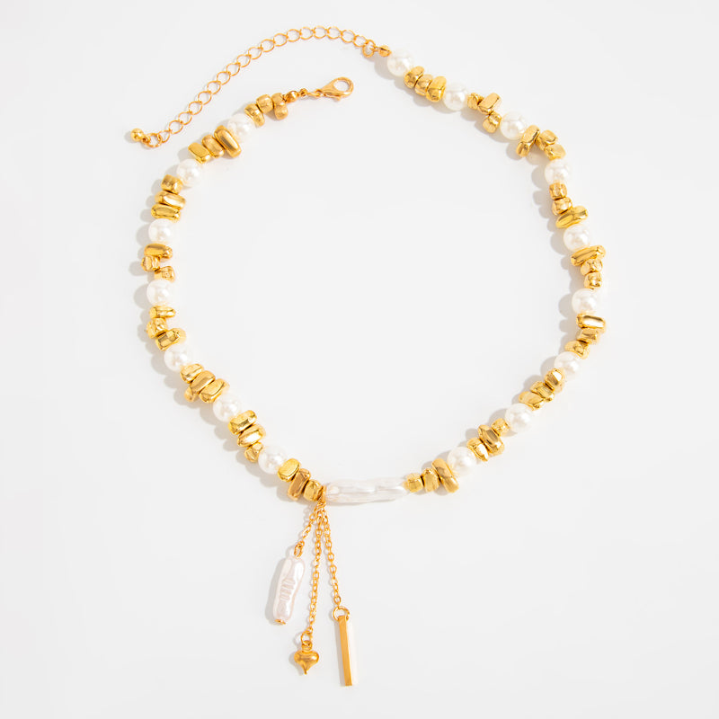 Baroque Beaded Drop Choker