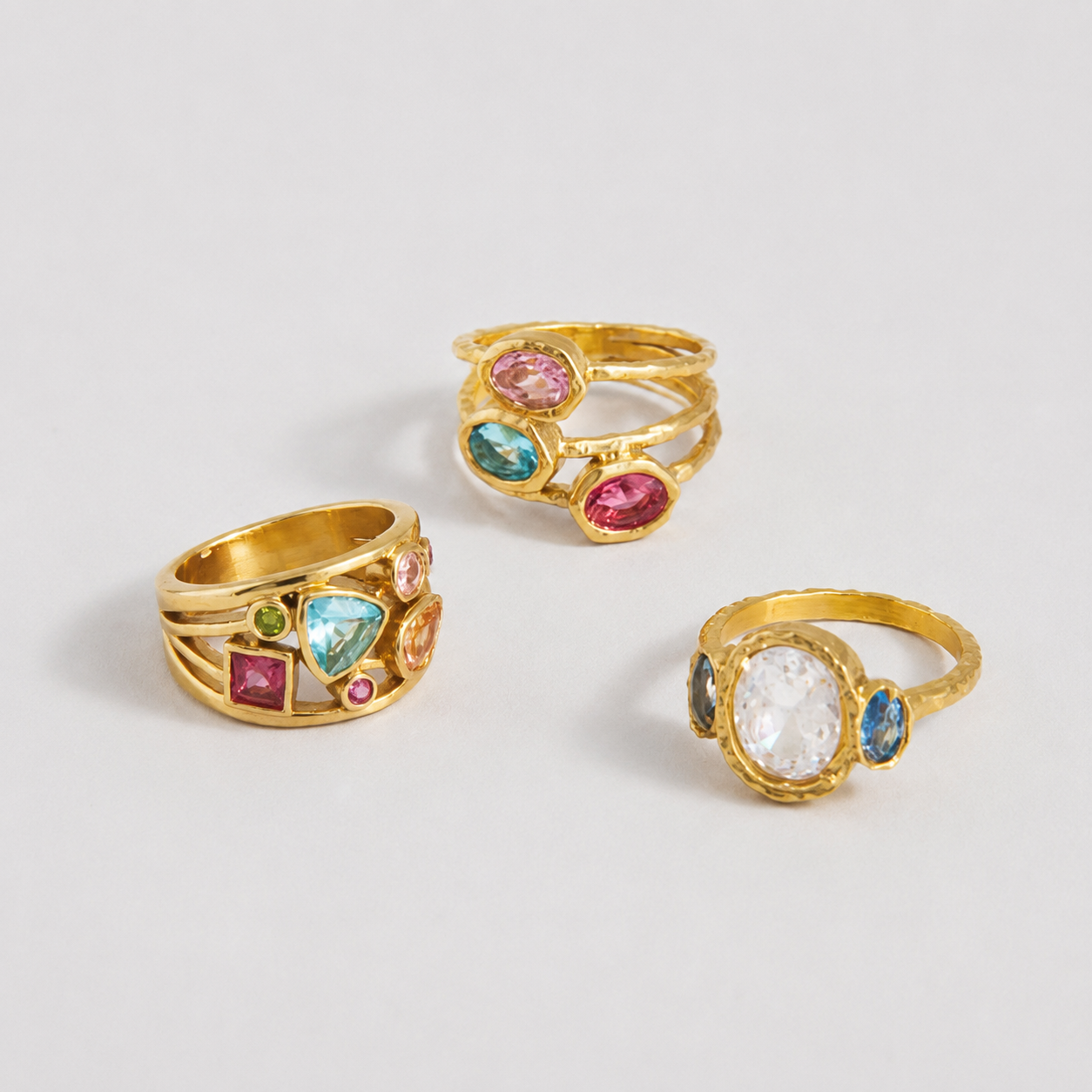 Whimsical Gemstone Statement Ring