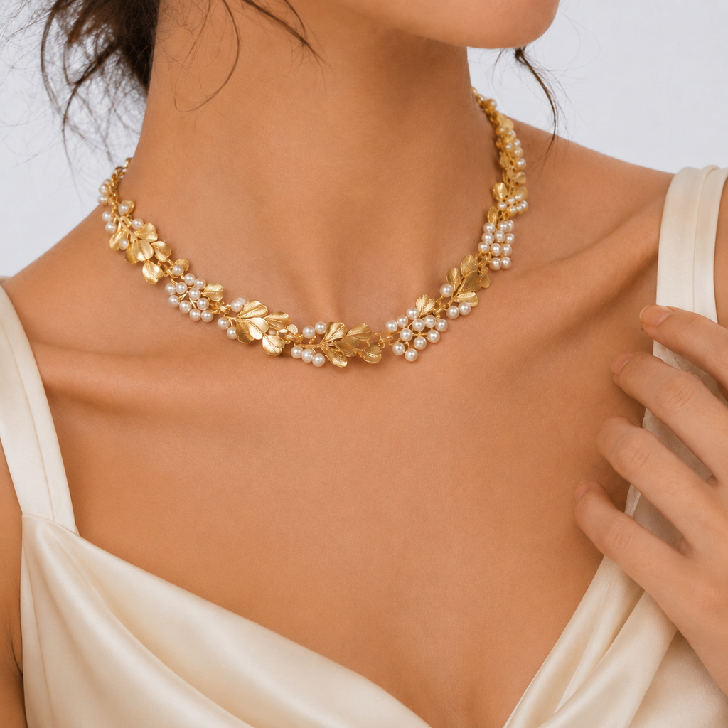 Poetic Floral Collar Necklace