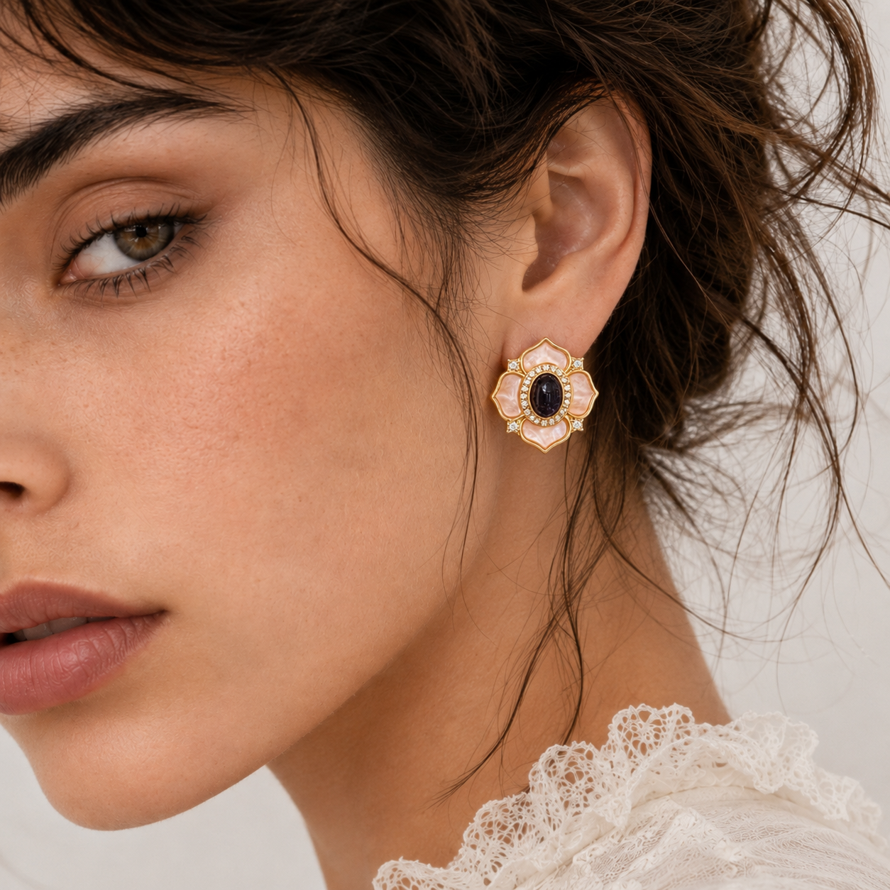 Retro Blossom Stud Earrings