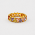Whimsical Crystal Band Ring
