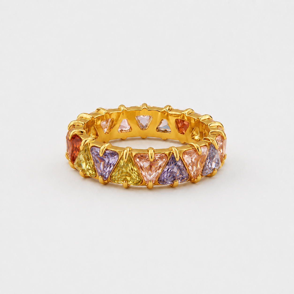 Whimsical Crystal Band Ring