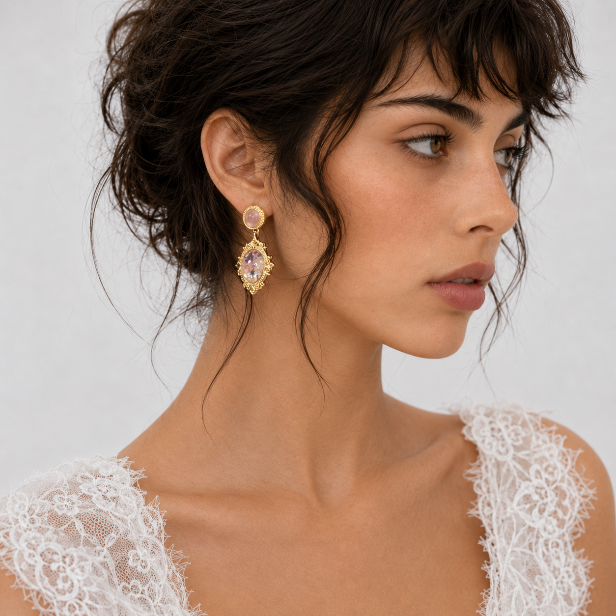 Regal Cameo Drop Earrings