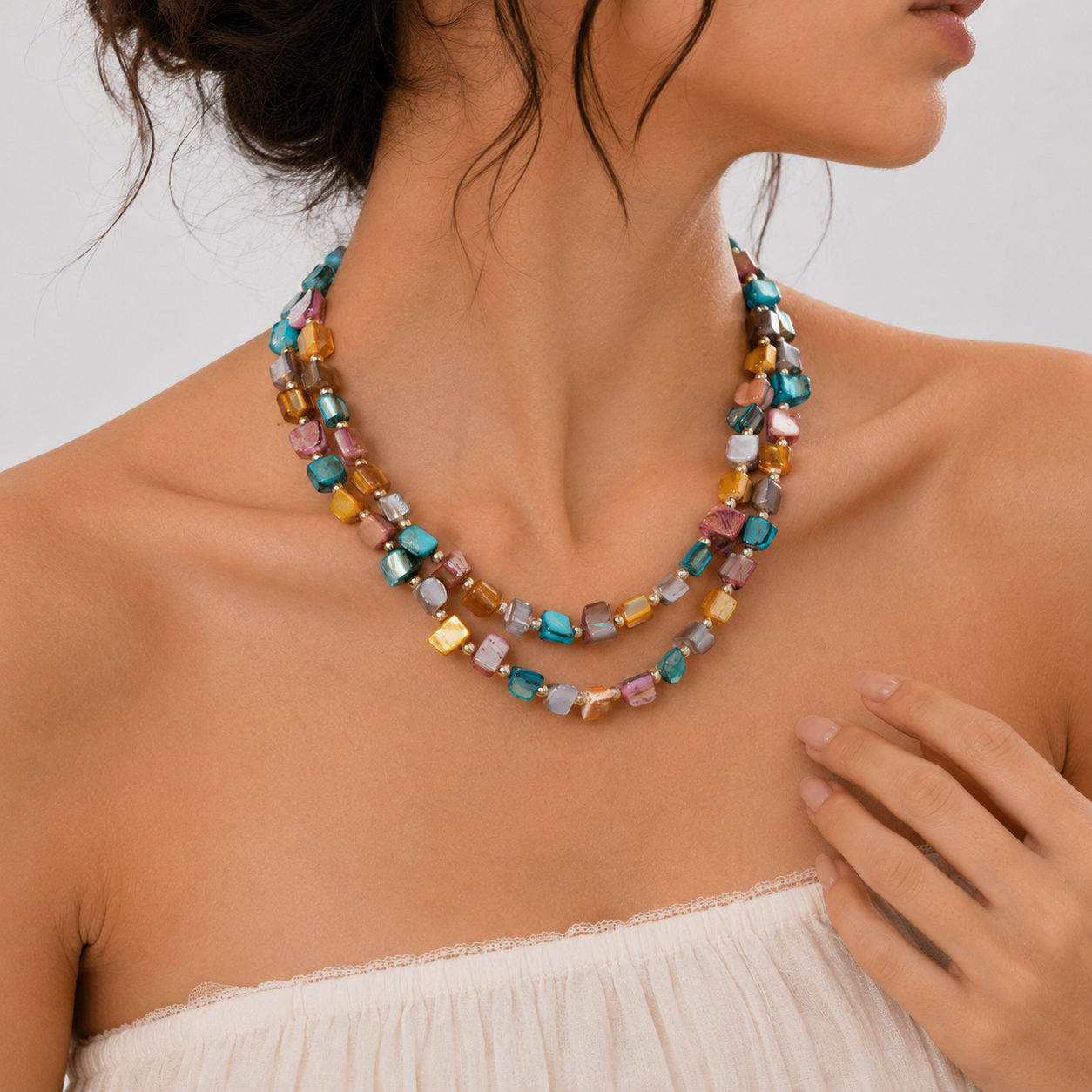 Bohemian Layered Beaded Necklace