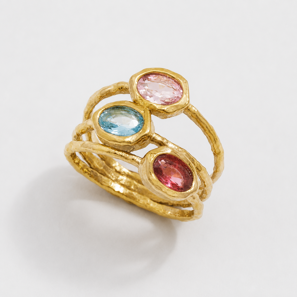 Whimsical Gemstone Statement Ring