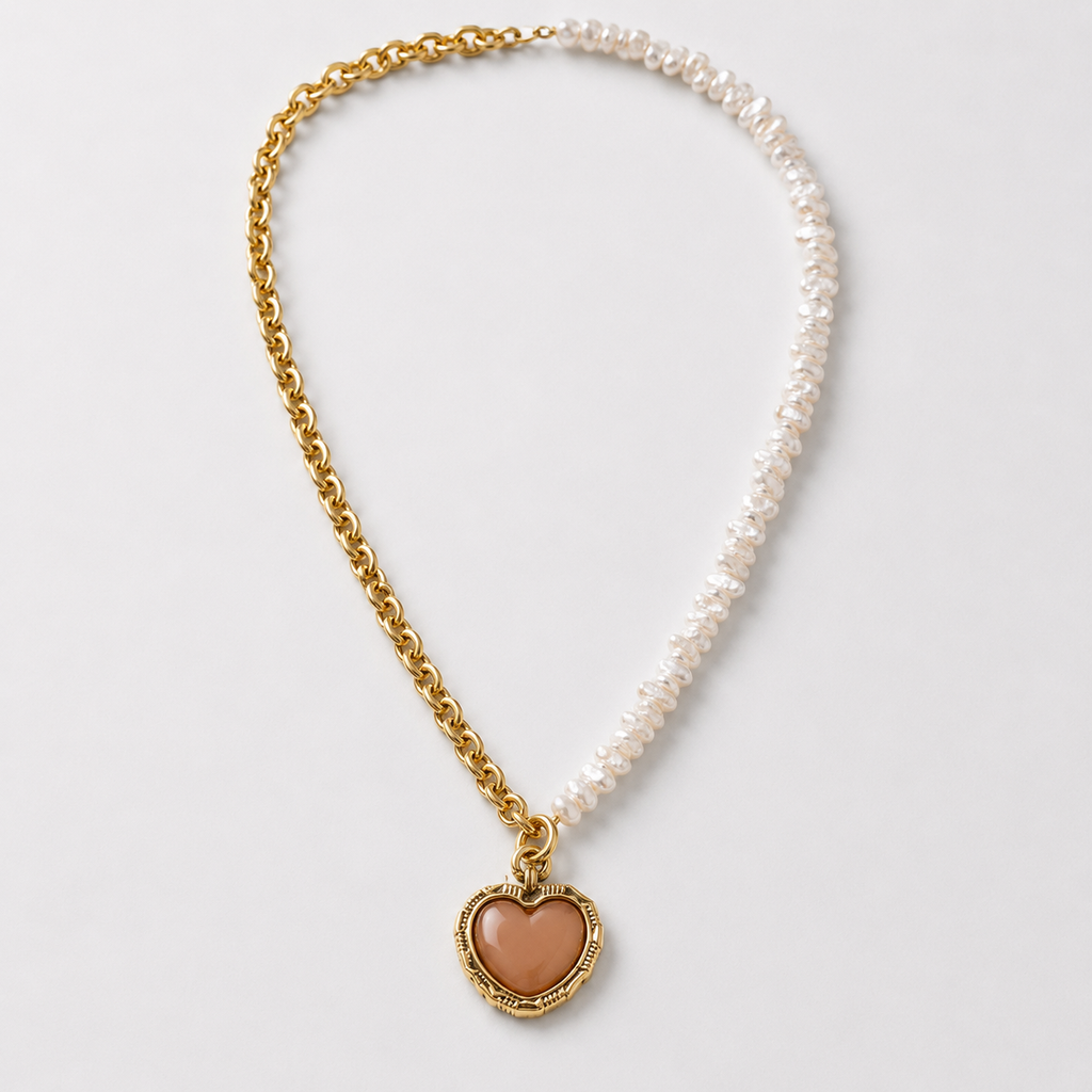 Baroque Heart Pendant Necklace