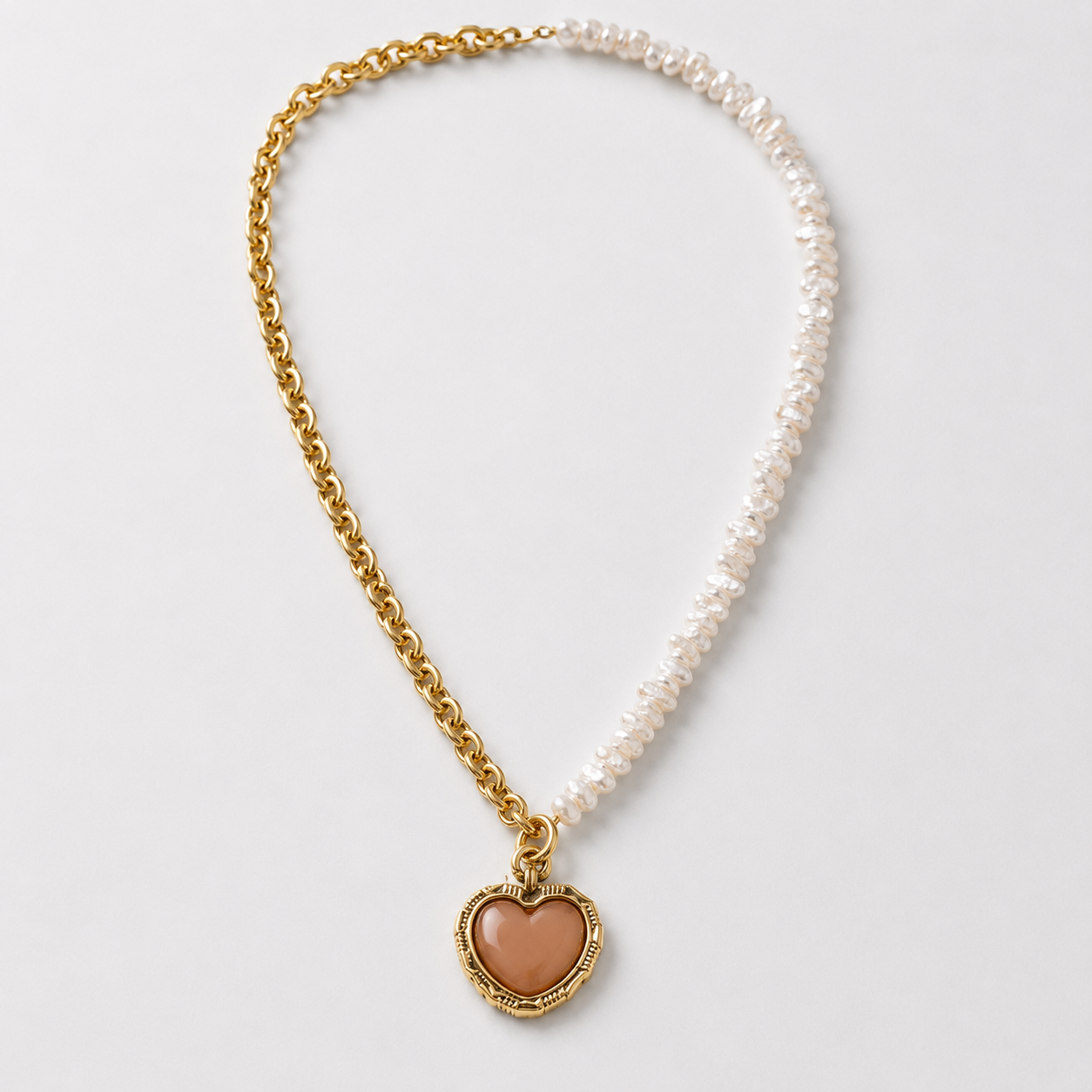 Baroque Heart Pendant Necklace