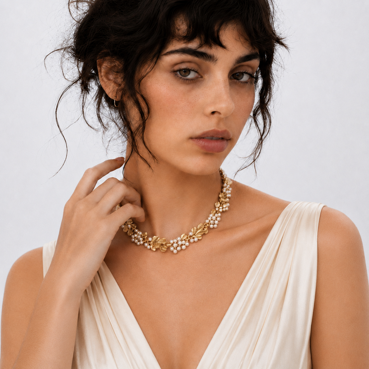 Poetic Floral Collar Necklace