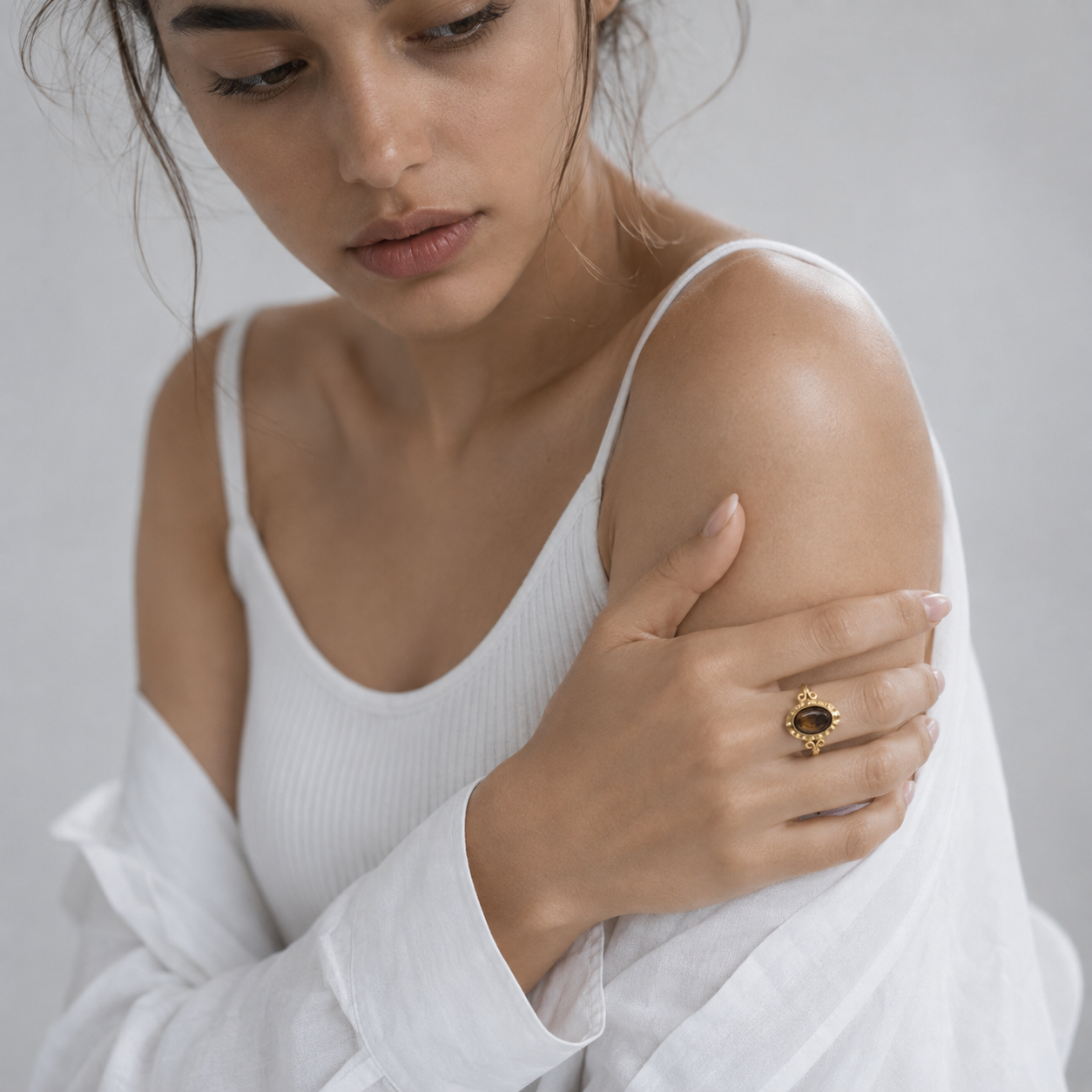Whimsical Oval Statement Ring