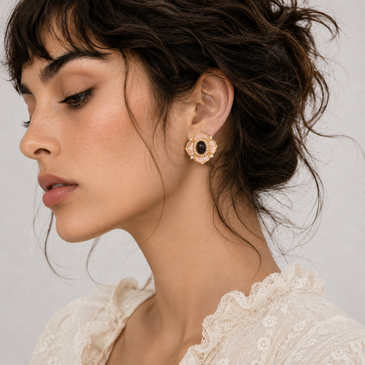Retro Blossom Stud Earrings