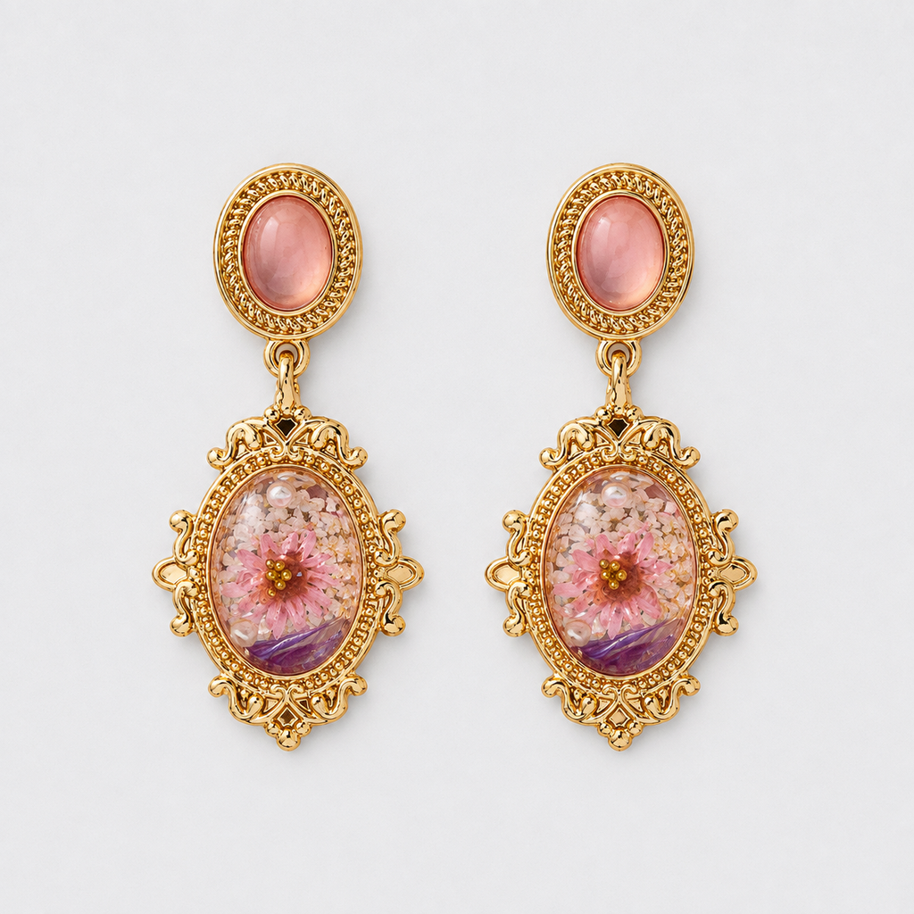 Regal Cameo Drop Earrings