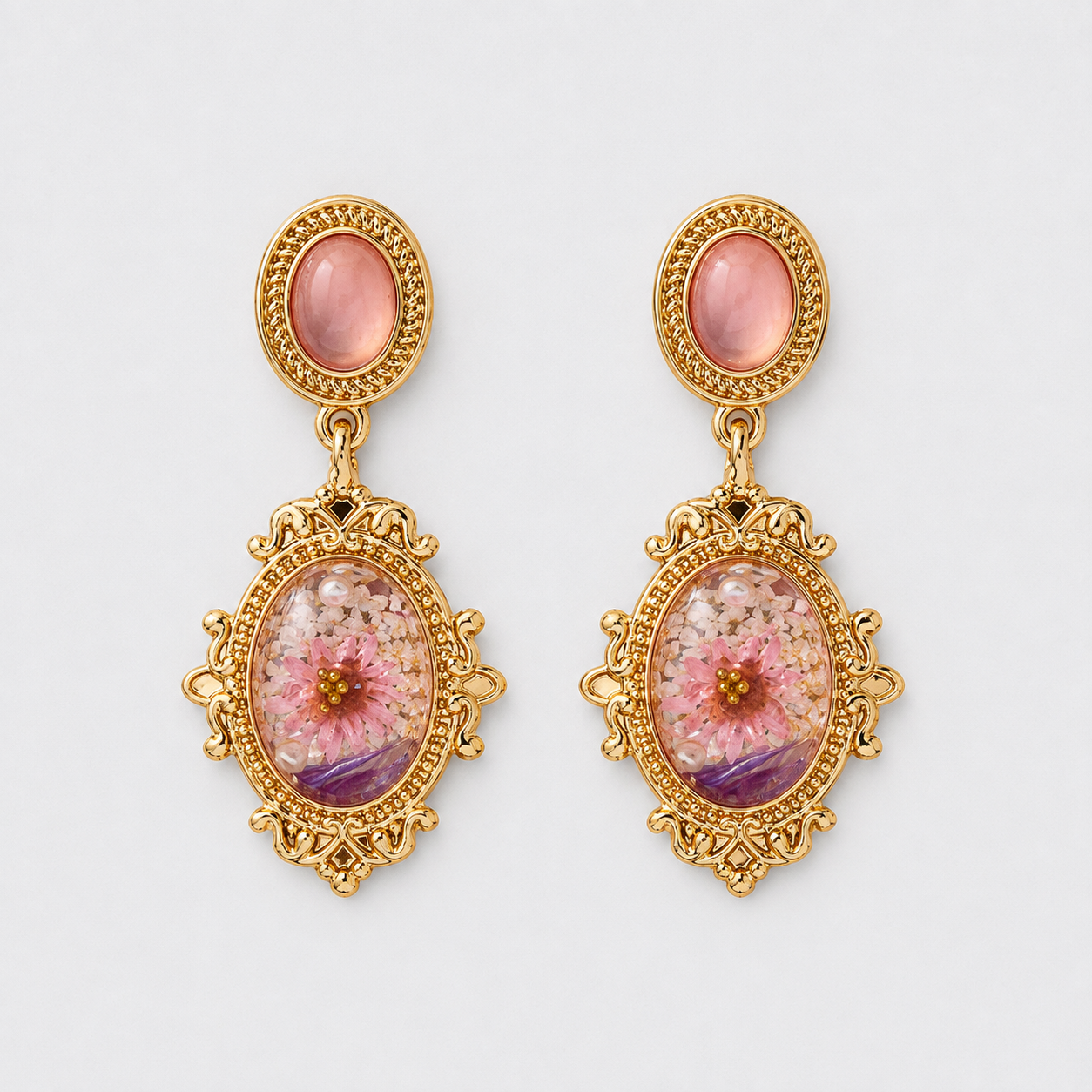 Regal Cameo Drop Earrings
