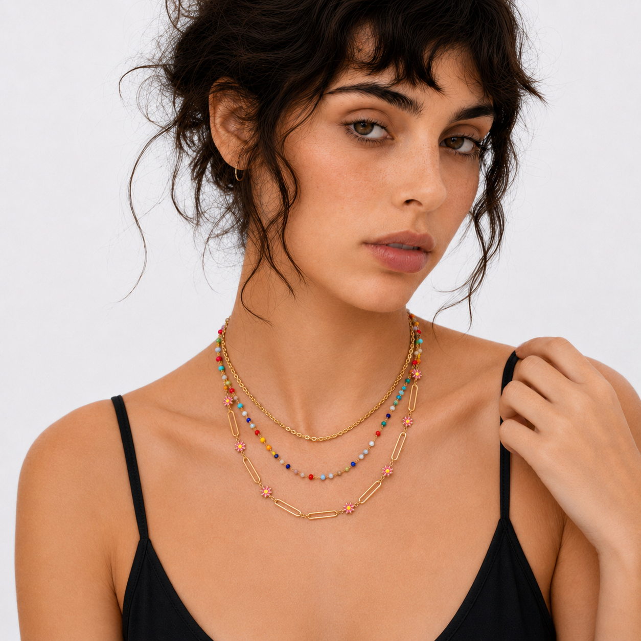 Playful Daisy Layered Necklace