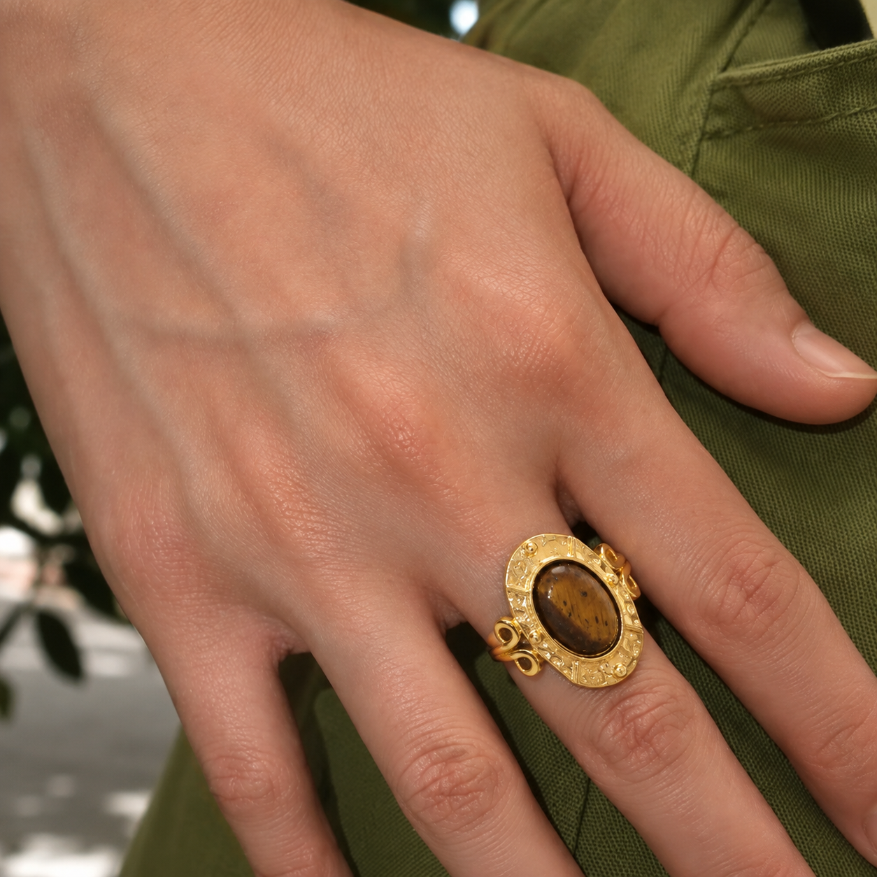 Whimsical Oval Statement Ring