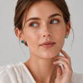 Radiant Moon Stud Earrings