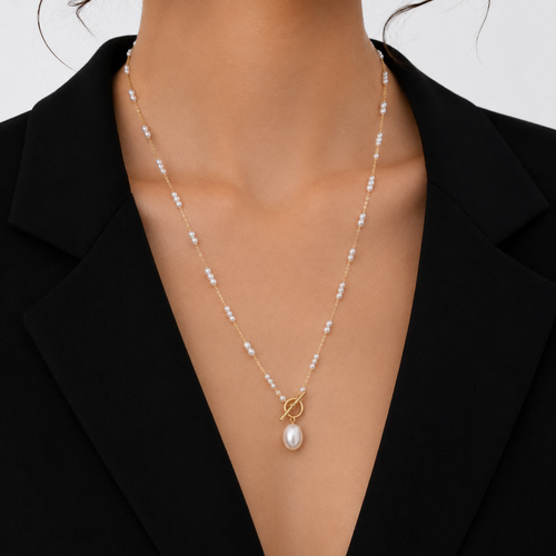 Baroque Pearl Drop Necklace