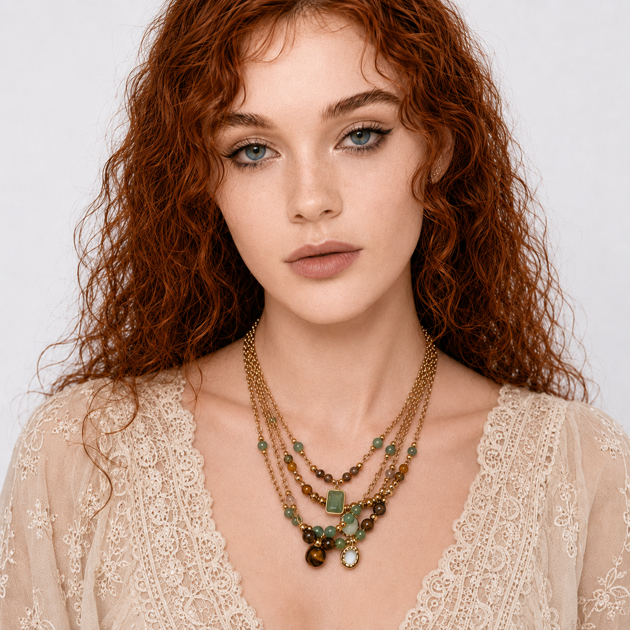 Bohemian Gem Pendant Necklace