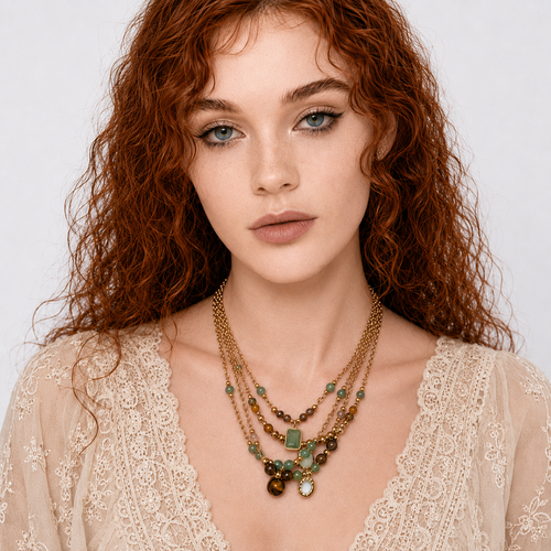 Bohemian Gem Pendant Necklace