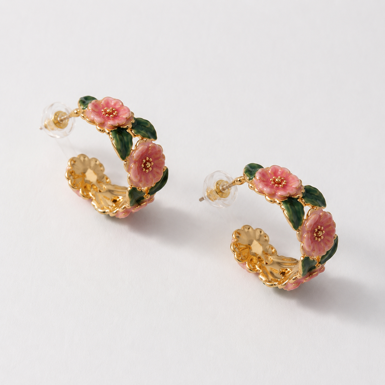 Romantic Floral Pearl Earrings