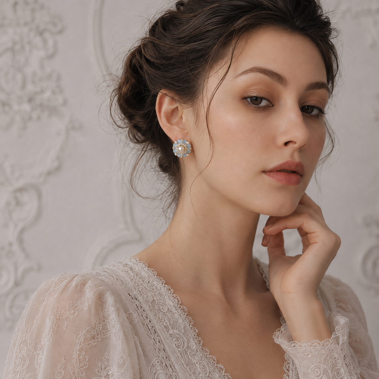 Romantic Blossom Pearl Earrings