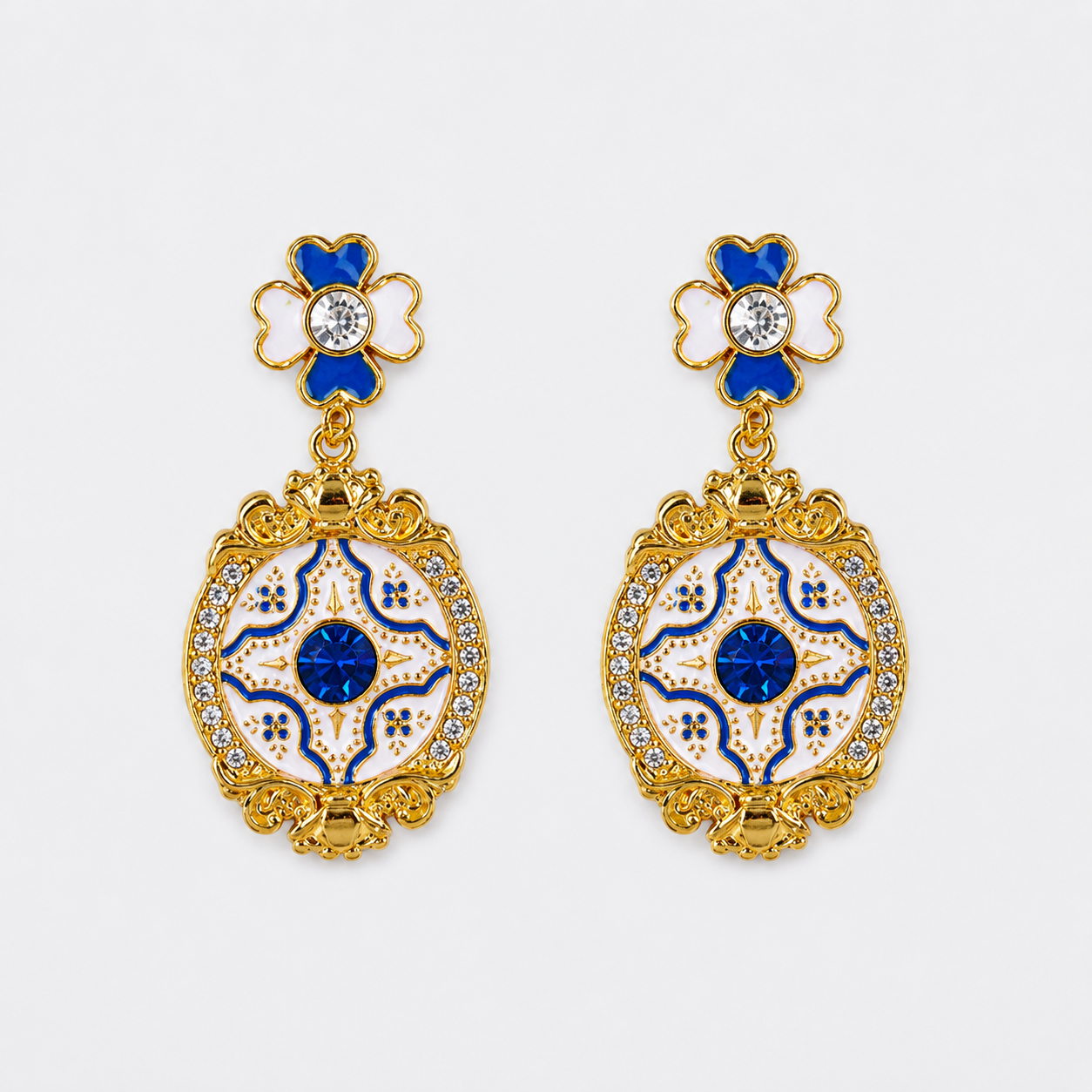 Regal Floral Drop Earrings