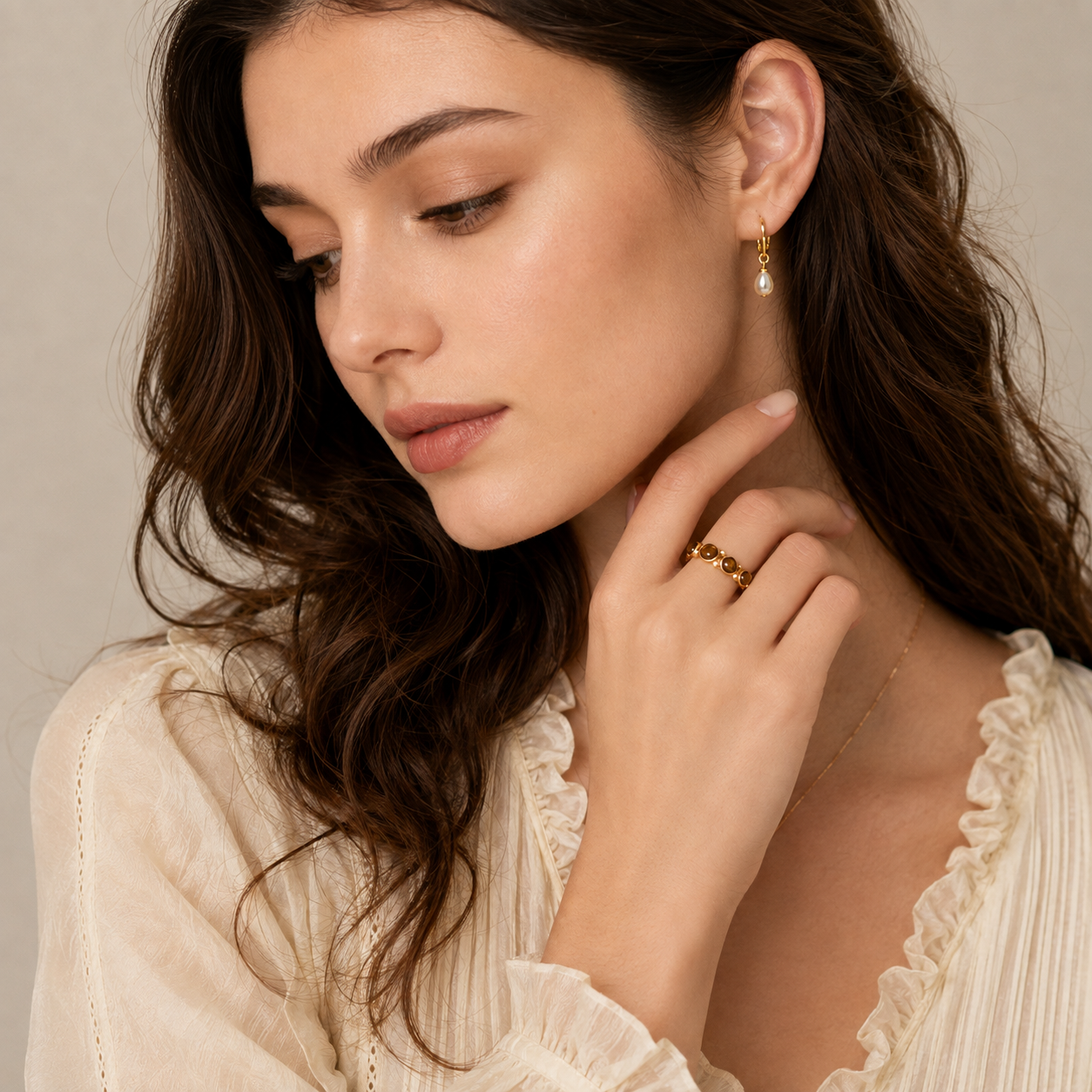 Whimsical Gem Band Ring