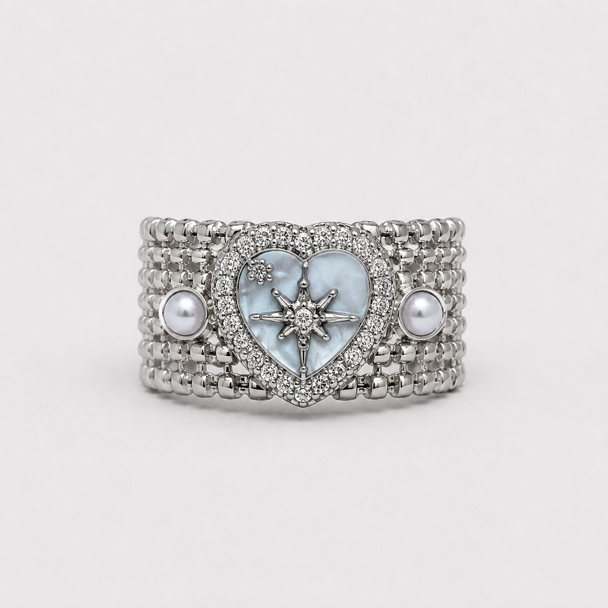 Vintage Treasure Pearl Heart Ring