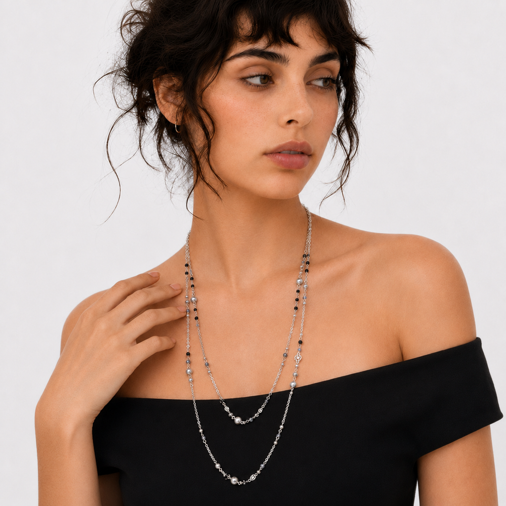 Polished Layered Strand Necklace