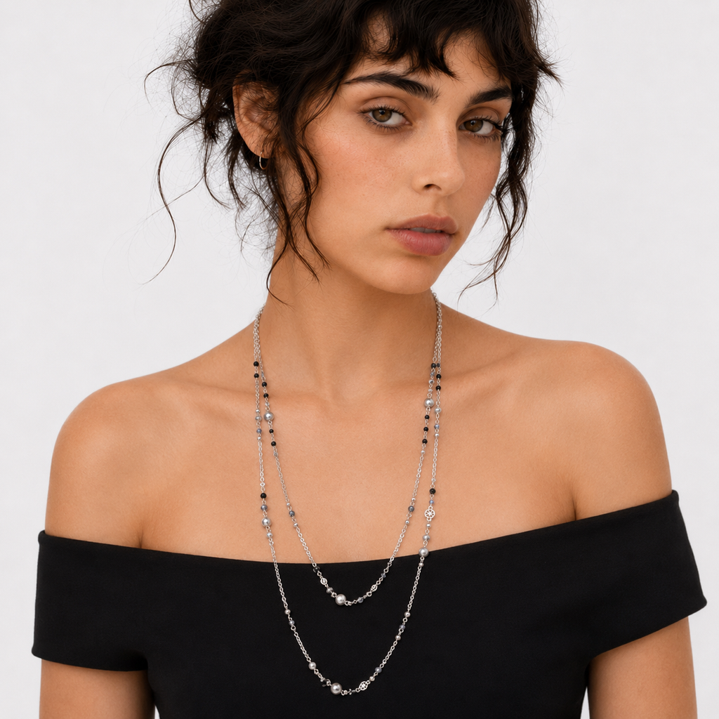 Polished Layered Strand Necklace