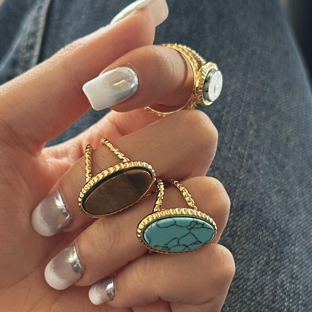 Vintage Turquoise Gem Ring