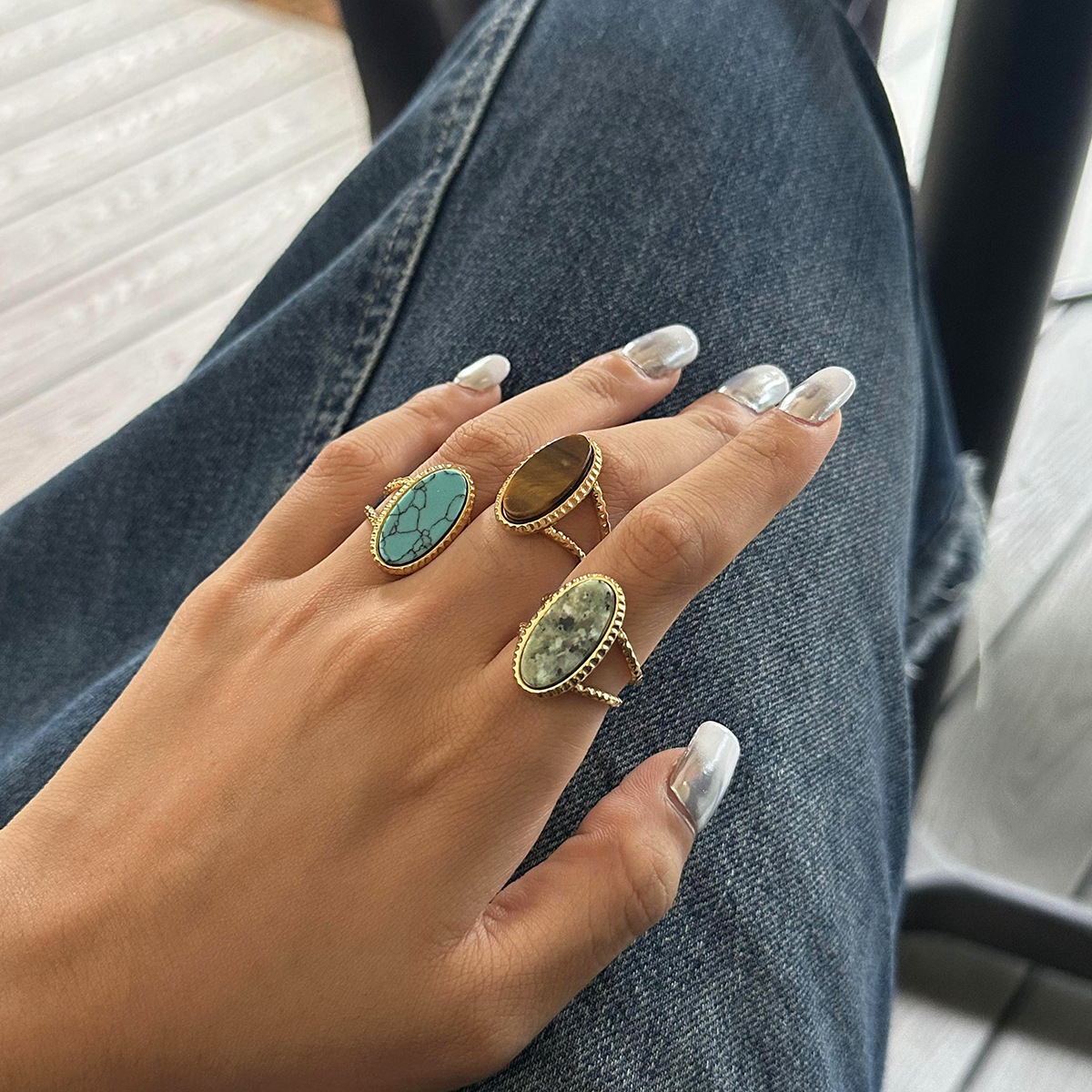 Vintage Turquoise Gem Ring