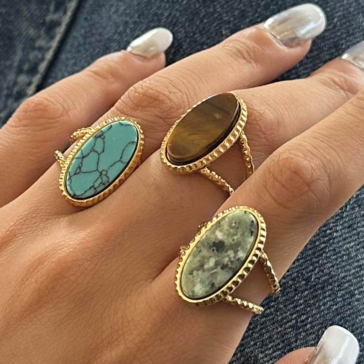 Vintage Turquoise Gem Ring
