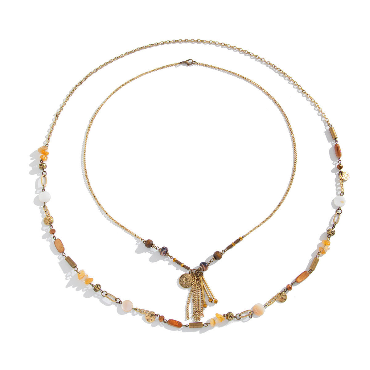 Polished Layered Strand Necklace